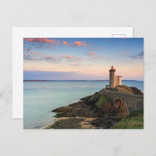 Minou Lighthouse in Frankreich Postkarte (Vorne/Hinten)