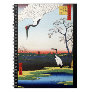 Minowa, Kanasugi, Mikawashima von Utagawa Hiroshig Notizblock