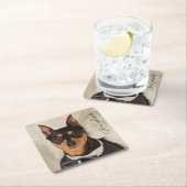 MinPin Tux Rechteckiger Pappuntersetzer (Vor Ort)