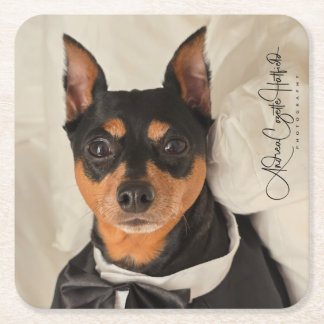 MinPin Tux Rechteckiger Pappuntersetzer