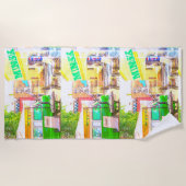 Minsk Belarus Architektur Graffiti Gebiet Strandtuch (Vorderseite)