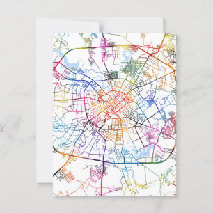 Minsk Belarus City Map Postkarte