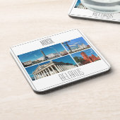 Minsk Belarus Collage Architecture Untersetzer (Linke Seite)