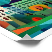 Minsk Belarus Reisen künstlerisch farbenfroh Poster (Ecke)