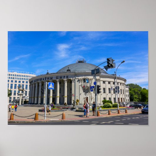 Minsk Belarus Staat Circus Architecture City Poster (Vorne)