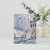 Minsk, belarussische Gastronomie Postkarte (Stehend Vorderseite)