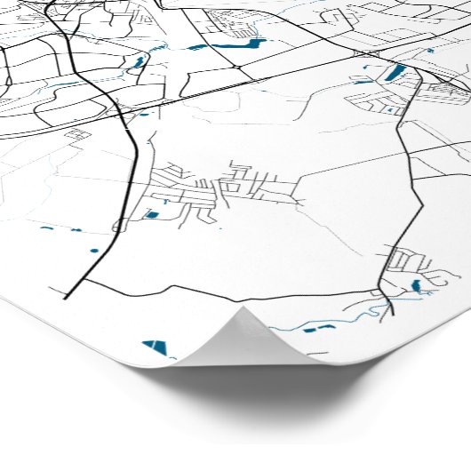 Minsk City Map Poster (Ecke)