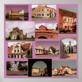 Minsk Mir Brest Architektur Belarus Poster