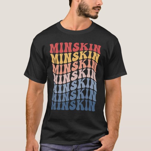 Minskin Groovy Retro Cat T-Shirt (Vorderseite)