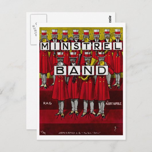 Minstrel Band Postkarte (Vorne/Hinten)