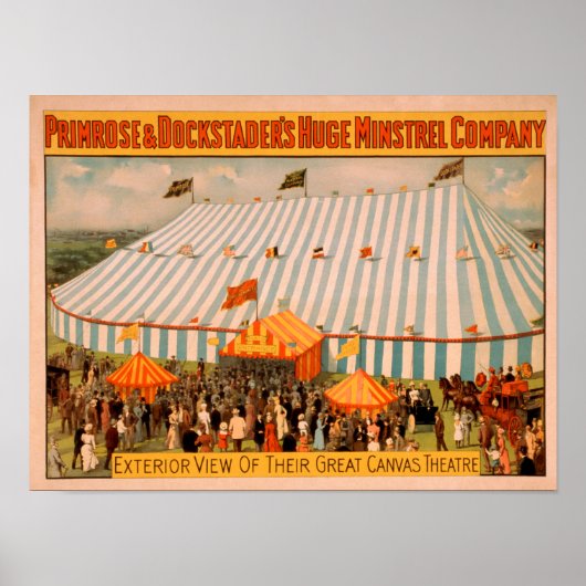 Minstrel's Außenansicht des riesigen Theaters der  Poster (Vorne)