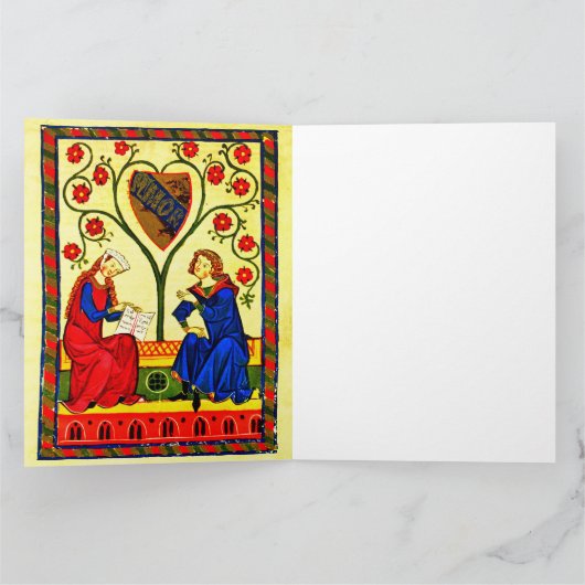 Minstrels von Codex Manesse - Courtly Liebe Karte (Innenseite)