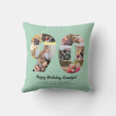 Mint 90. Zahl Foto Collage Custom Gruß Kissen (Rückseite)