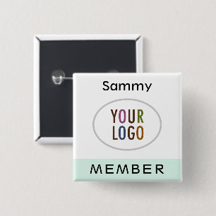 Mint-Abzeichen mit Namen und Logo-Pinback-Platz Button