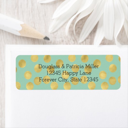 Mint and Gold Glitz Dots (Insitu)