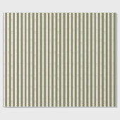 Mint and Off White Vintage Vertical Stripes  Geschenkpapier (Flach)