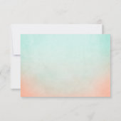 Mint and Peach Bohemisch Wedding RSVP Karte (Rückseite)