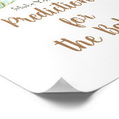 Mint and Peach Pumpkin Vorhersagen für Baby Poster (Ecke)