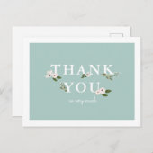 Mint and Pink Baby Dusche Danke Postkarte (Vorne/Hinten)