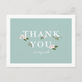 Mint and Pink Baby Dusche Danke Postkarte