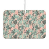 Mint and Pink Forest Pattern Autolufterfrischer (Vorderseite)