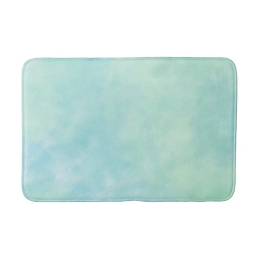 Mint Aqua Blue Gefärbte Krawatte Wasserfarbe Badematte (Vorderseite)