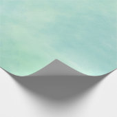 Mint Aqua Blue Gefärbte Krawatte Wasserfarbe Geschenkpapier (Ecke)