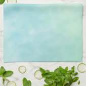 Mint Aqua Blue Gefärbte Krawatte Wasserfarbe Geschirrtuch (Gefaltet)