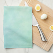 Mint Aqua Blue Gefärbte Krawatte Wasserfarbe Geschirrtuch (Viertel Falte)