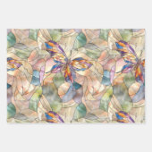 Mint Aqua Blue Lila Schmetterlinge Geschenkpapier Set (Vorderseite 2)