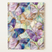 Mint Aqua Blue Lila Schmetterlinge Planer (Rückseite)