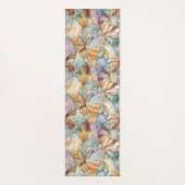 Mint Aqua Blue Lila Schmetterlinge Yogamatte (Rückseite)