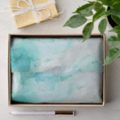 Mint Aqua Glam Elegante Seidenpapier (Geschenk)