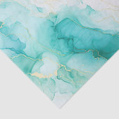 Mint Aqua Glam Elegante Seidenpapier (Detail)