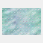 Mint Aqua Gold Confetti Dreamy Dragonflies Geschenkpapier Set (Vorderseite 2)