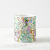 Mint Aqua Lila Schmetterlinge Kaffeetasse (Mittel)