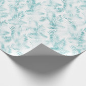 Mint Aqua Ombre Tropical Blätter Geschenkpapier (Ecke)