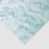 Mint Aqua Ombre Tropical Blätter Seidenpapier (Ausschnitt)