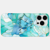 Mint Aqua Pearl Gold Marmor Case-Mate iPhone Hülle (Rückseite (Horizontal))