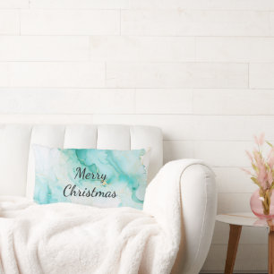 Mint Aqua Pearl Gold Marmor Lendenkissen