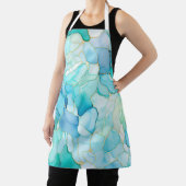 Mint Aqua Pearl Gold Marmor Schürze (InSitu)