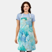 Mint Aqua Pearl Gold Marmor Schürze (Getragen)