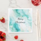 Mint Aqua Pearl Gold Marmor Serviette (Beispiel)