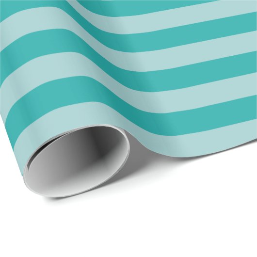 Mint Aqua Striping Geschenkpapier (Rolleneckpunkt)