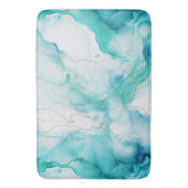 Mint Aqua Tinte Marmor Badematte (Vorderseite Vertikal)
