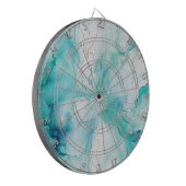 Mint Aqua Tinte Marmor Dartscheibe (Vorderseite Links)