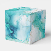 Mint Aqua Tinte Marmor Geschenkschachtel (Rückseite)