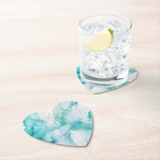 Mint Aqua Tinte Marmor Untersetzer (Vor Ort)