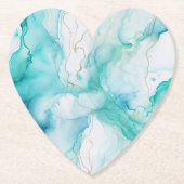 Mint Aqua Tinte Marmor Untersetzer (Vorderseite)