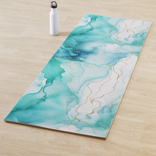 Mint Aqua Tinte Marmor Yogamatte (Beispiel)